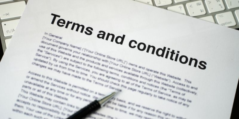 Examples showing how Terms and Conditions apply during gameplay and transactions