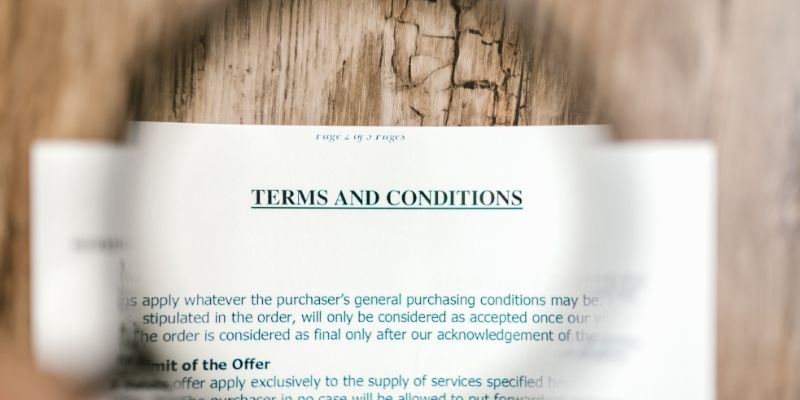 Explanation of how the Terms Conditions define roles and responsibilities